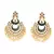 Green Gold Plated Stone Jhumkas