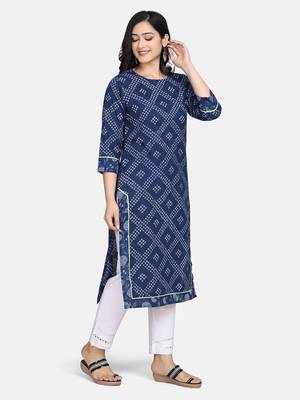 Indigo Handblock Printed Kurta 9