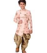 fourfolds boy's pink indo western wear
