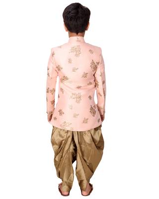 fourfolds boy's pink indo western wear 2