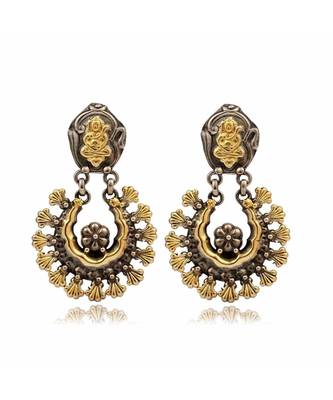 Joypur Wala Lord Shiva Oxidised Dual Toned Earrings 1