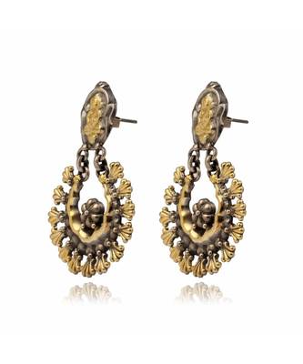 Joypur Wala Lord Shiva Oxidised Dual Toned Earrings 2