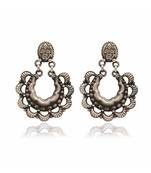 Joypur Wala Silver Oxidised Lord Hanuman Earrings
