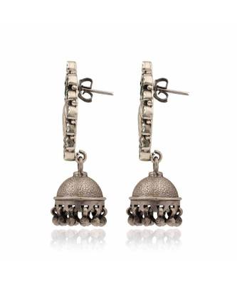 Joypur Wala Green Stone Work Jhumkis 2