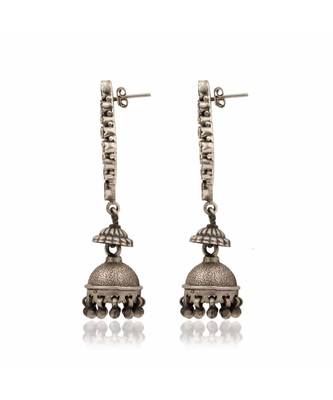 Joypur Wala Red Stone Work Jhumkis 2