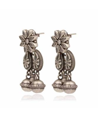 Joypur Wala White Stone Drop Earrings 2