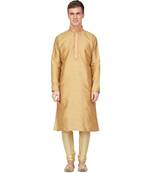 Golden raw silk kurta & pajama