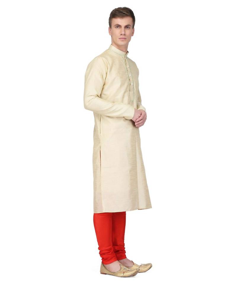 Creme raw silk kurta & pajama