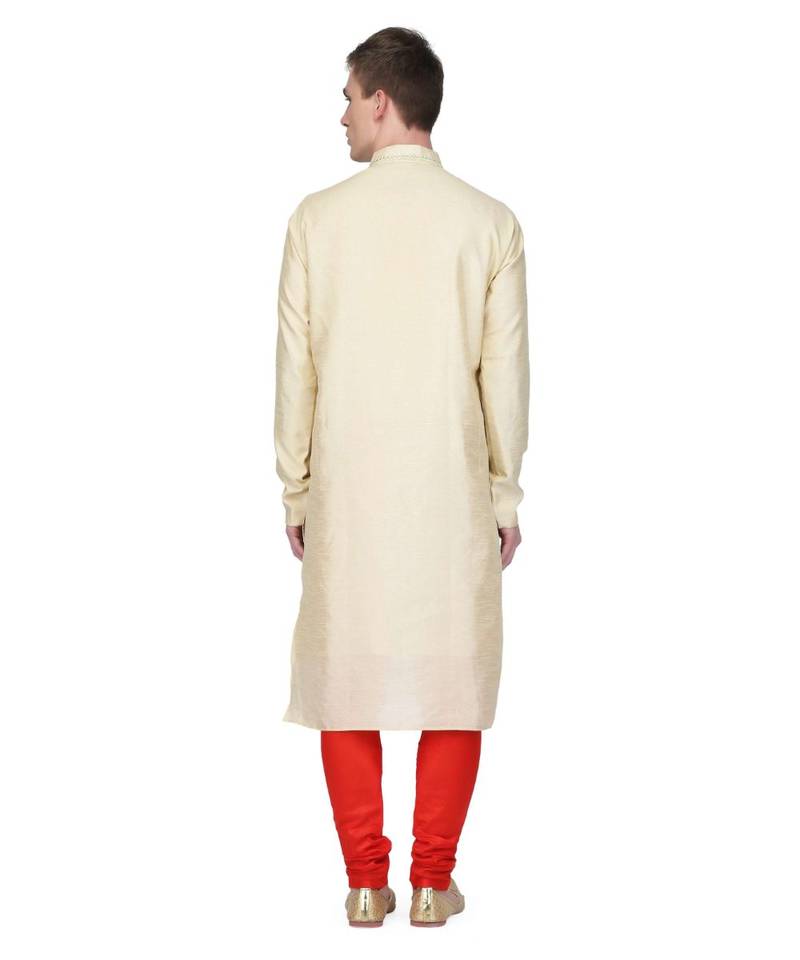 Creme raw silk kurta & pajama