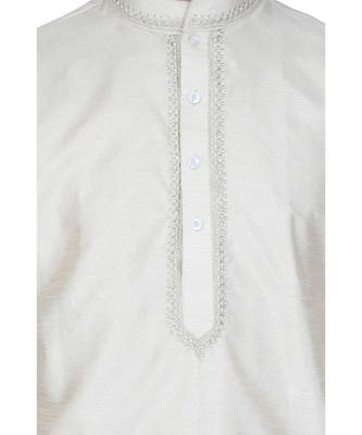 Creme raw silk kurta & pajama 6