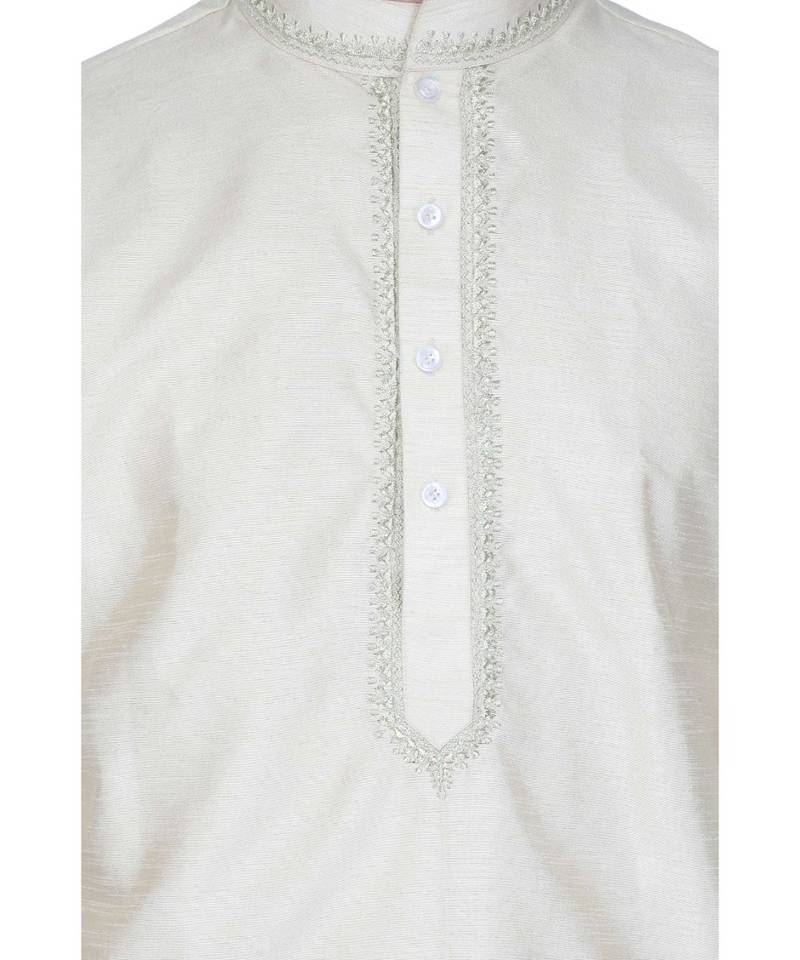 Creme raw silk kurta & pajama