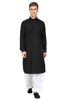 Black cotton kurta & pajama