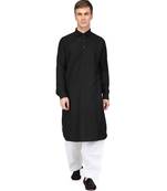 Black cotton kurta & pajama