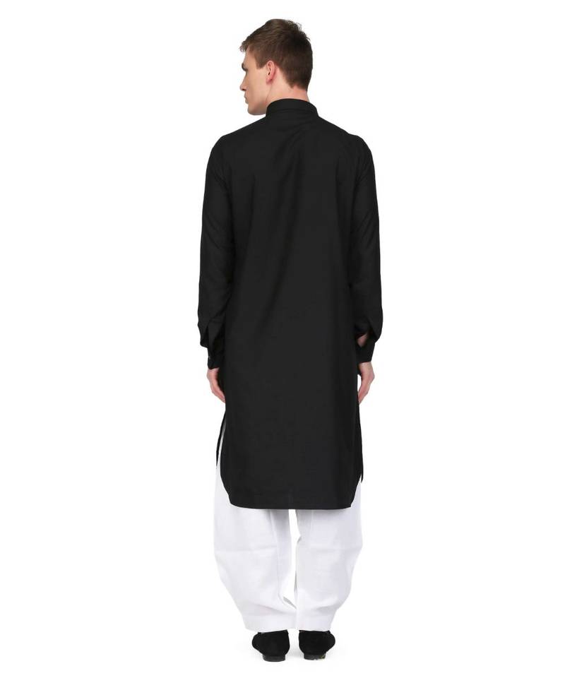 Black cotton kurta & pajama