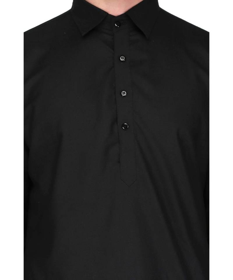 Black cotton kurta & pajama