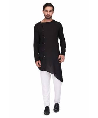 Black rayon kurta & pajama 1