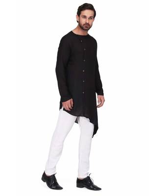 Black rayon kurta & pajama 4