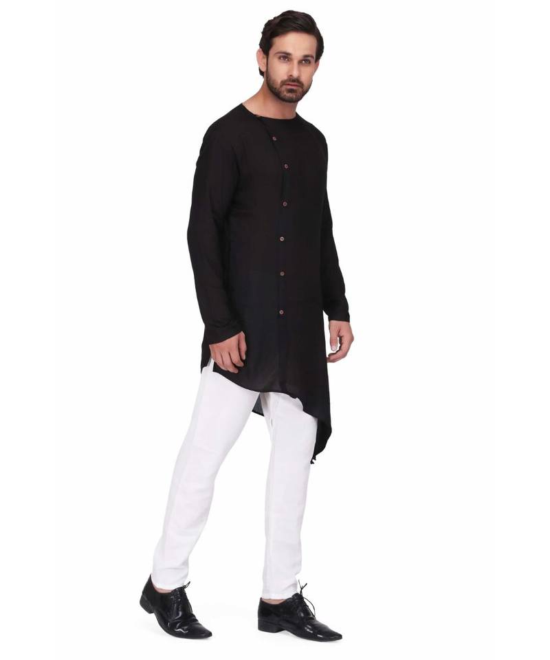 Black rayon kurta & pajama