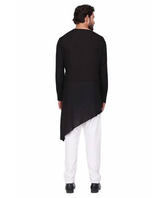 Black rayon kurta & pajama 5