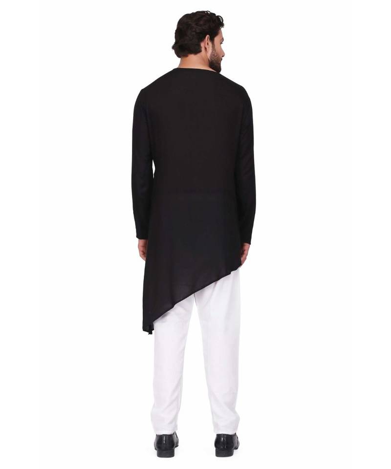 Black rayon kurta & pajama