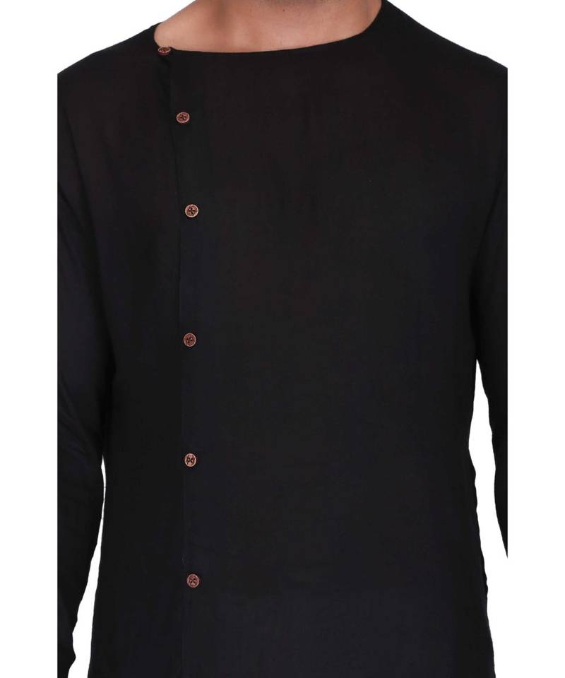 Black rayon kurta & pajama