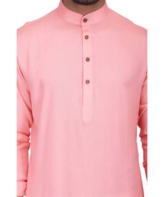 Pink rayon kurta & pajama 5