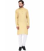 Yellow rayon kurta & pajama