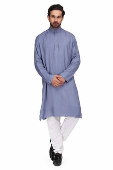 Blue rayon kurta & pajama