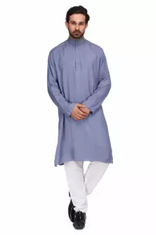 Blue rayon kurta & pajama