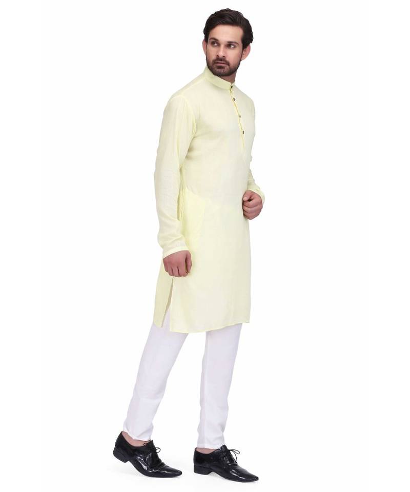 Light yellow kurta & pajama