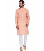 Peach rayon kurta & pajama