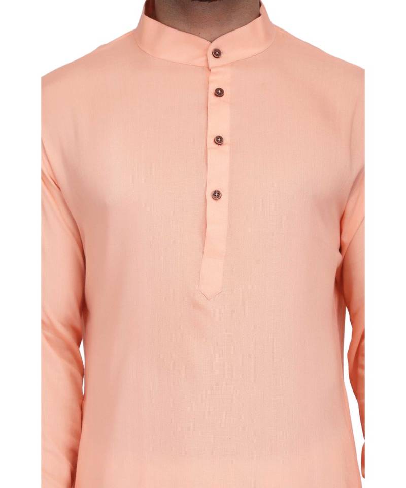 Peach rayon kurta & pajama