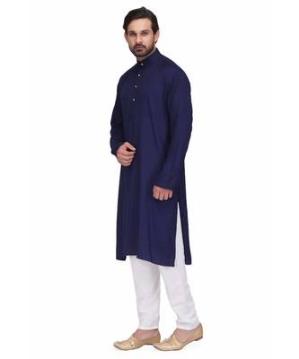 Royal blue kurta & pajama 2