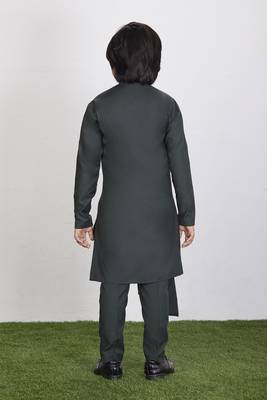 Kids Green Kurta Pant Set For Boys 4