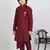 Kids Maroon Kurta Pajama Set For Boys 