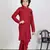 Kids Red Kurta Pyjama Set For Boys