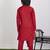 Kids Red Kurta Pyjama Set For Boys