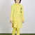 Kids Yellow Kurta Pyjama Set For Boys 