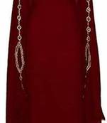 SALE !! Moroccan Islamic Maroon Kaftan Beach Fancy Modern Floor Length Bell Sleeve For Women Dress