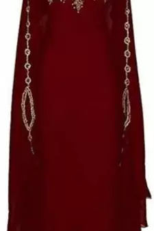 SALE !! Moroccan Islamic Maroon Kaftan Beach Fancy Modern Floor Length Bell Sleeve For Women Dress