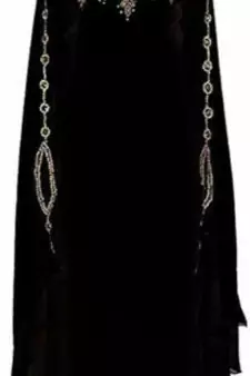 SALE !! Moroccan Islamic Black Kaftan Beach Fancy Modern Floor Length Bell Sleeve For Women Dress