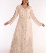 Royal Ethnic Maxi Abaya Moroccan Islamic Kaftan Beach Fancy Modern Floor Length Bell Sleeve For Women Dress