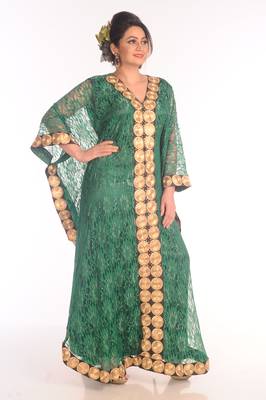 Royal Ethnic Maxi Abaya Moroccan Islamic Kaftan Beach Fancy Modern Floor Length Bell Sleeve For Women Dress 5