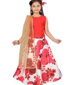 White plain silk stitched lehenga