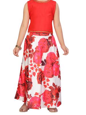 White plain silk stitched lehenga 4