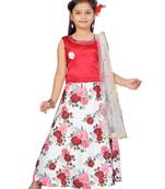 White plain silk stitched lehenga