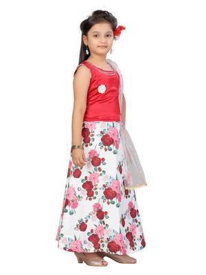 White plain silk stitched lehenga 2
