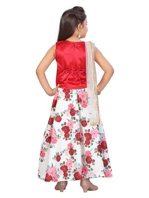 White plain silk stitched lehenga 3