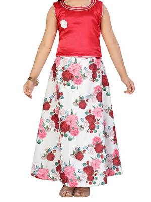 White plain silk stitched lehenga 4
