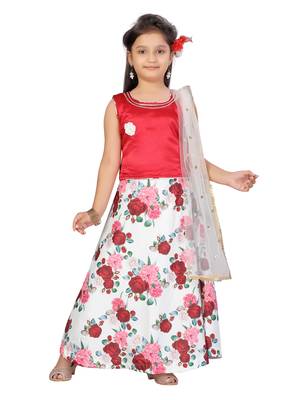 White plain silk stitched lehenga 5